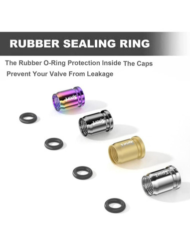 Tapas de Válvula de Neumático Dsycar Antirrobo 8 Piezas