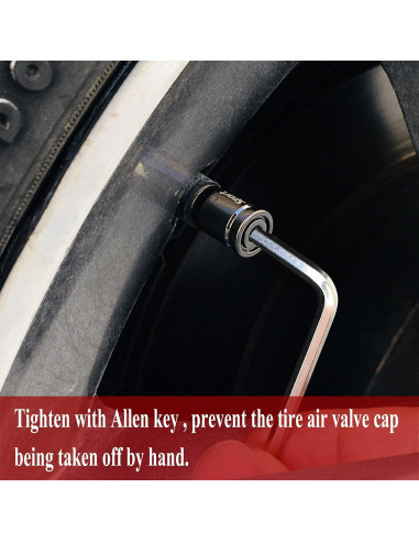 Tapas de Válvula de Neumático Dsycar Antirrobo 8 Piezas