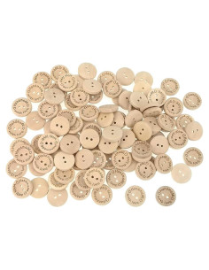 Botones de Madera Natural Kinteshun 20mm 100pcs Hechos a Mano
