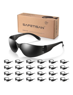 Gafas de Seguridad Tinteadas SAFETISAN - Paquete de 24, UV