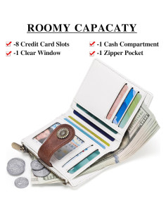 Billetera FALAN MULE Bifold RFID de Cuero para Mujeres 2