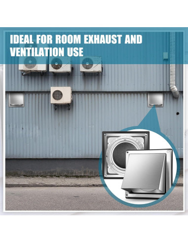 Cubierta de Ventilación para Secadora Gisafai 10.16 cm Acero Inoxidable