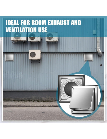 Cubierta de Ventilación para Secadora Gisafai 10.16 cm Acero Inoxidable