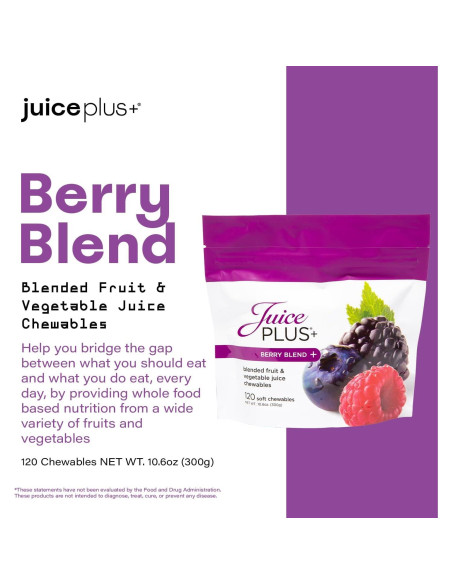 Gomas Blandas Juice Plus+ Mezcla de Bayas 120 Masticables