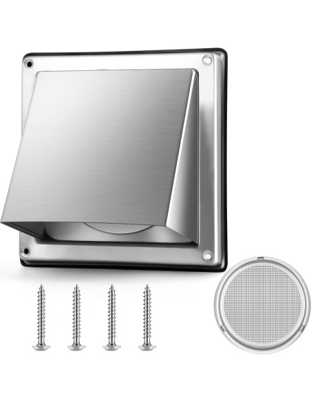 Cubierta de Ventilación para Secadora Gisafai 10.16 cm Acero Inoxidable