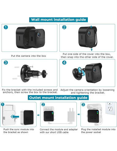 Soporte de Pared para Cámara Exterior Blink - 5 Paquete Negro