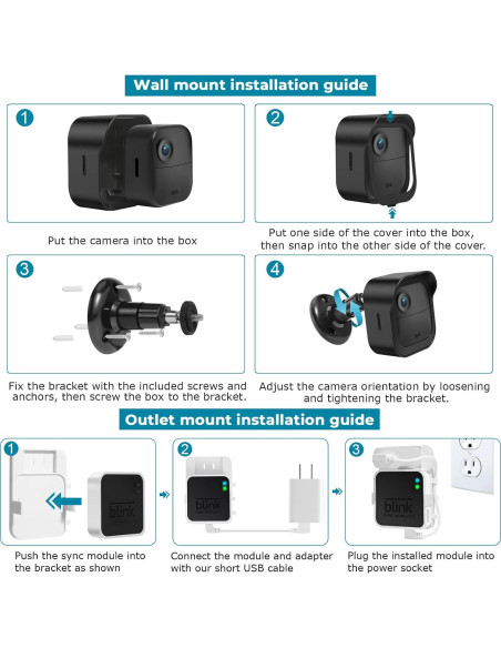 Soporte de Pared para Cámara Exterior Blink - 5 Paquete Negro Soporte de Pared para Cámara Exterior Blink - 5 Paquete Negro