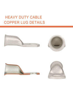 10 Terminales de Anillo de Cobre Estañado RIOCAN 1/0 AWG 3/8" 2