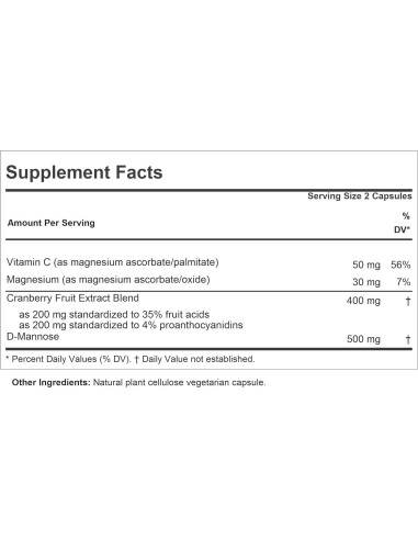 ANDREW LESSMAN Arándano con D-Mannosa 30 Cápsulas Salud Vejiga