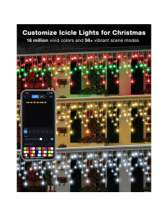 Luces de Cuerda de Carámbano LED Inteligentes 10m - Hysiry 2