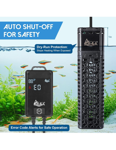 Calentador de Acuario AQQA 500W para 200-300 Litros