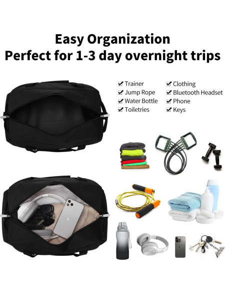 Bolsa de Gimnasio Pequeña 45.7x22.9x22.9cm - Negra