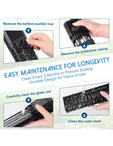 Calentador de Acuario AQQA 500W para 200-300 Litros