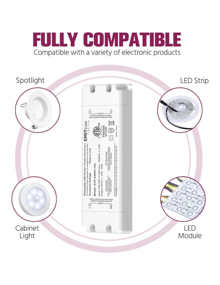 Controlador Regulable Triac EMITEVER 25W 24V 2 Pcs LED
