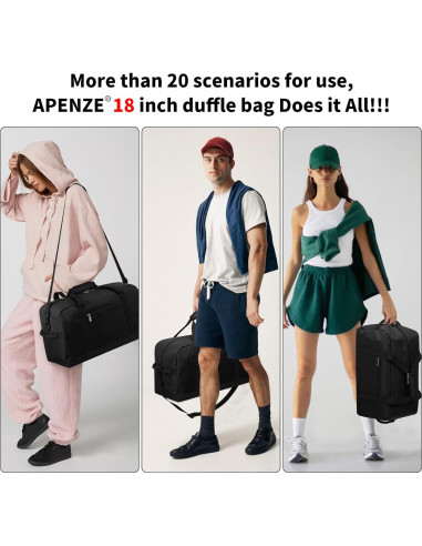 Bolsa de Gimnasio Pequeña 45.7x22.9x22.9cm - Negra