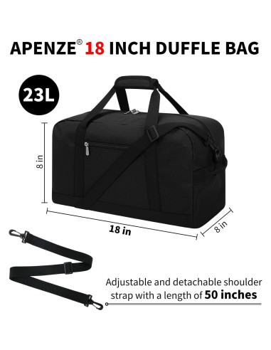 Bolsa de Gimnasio Pequeña 45.7x22.9x22.9cm - Negra