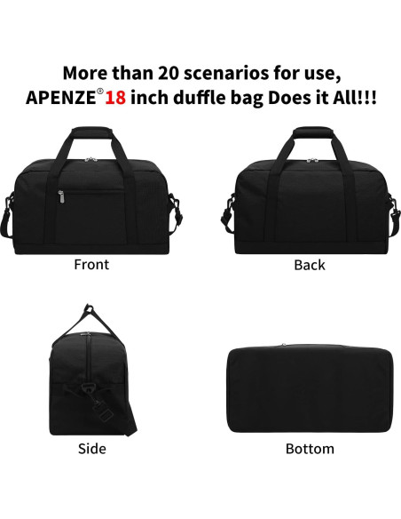 Bolsa de Gimnasio Pequeña 45.7x22.9x22.9cm - Negra