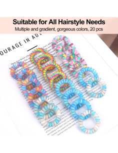 JessLab 20 Gomas de Pelo en Espiral Elásticas Sin Daño 2