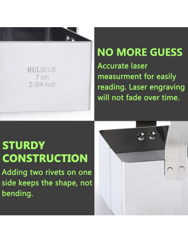 Cortador de Galletas Cuadrado HULISEN 6.99 cm Acero Inoxidable