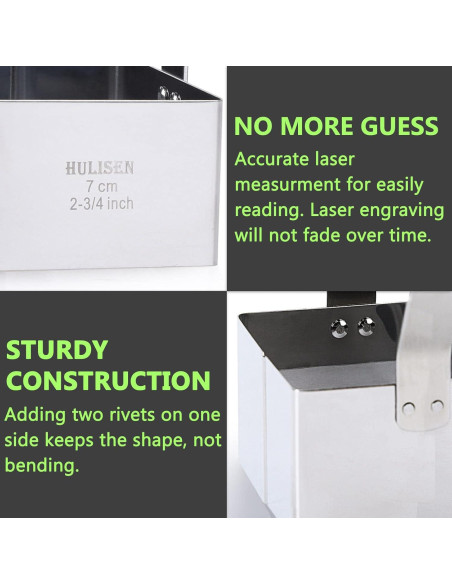 Cortador de Galletas Cuadrado HULISEN 6.99 cm Acero Inoxidable