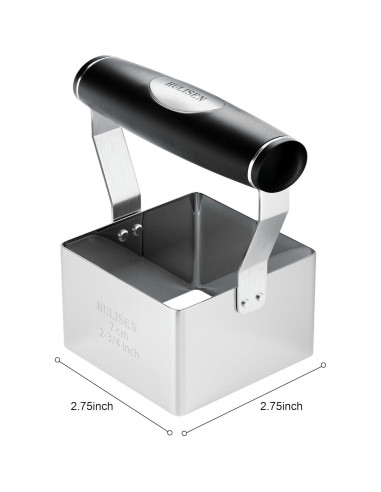 Cortador de Galletas Cuadrado HULISEN 6.99 cm Acero Inoxidable