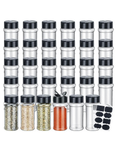 Tarros de Especias Eccliy 36 Piezas 85ml Plástico Transparente
