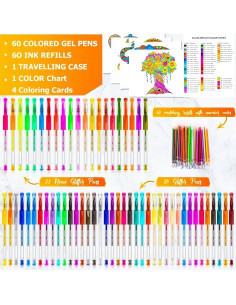 Set de Bolígrafos de Gel Soucolor 120 Piezas para Colorear 2