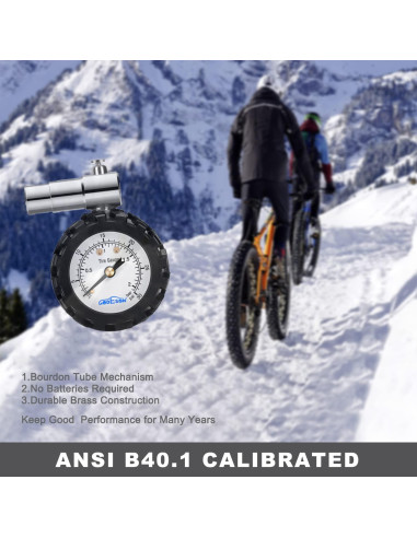 Medidor de Presión de Neumáticos GODESON Presta 0-30PSI