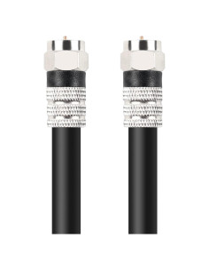 Cable Coaxial Digital Postta 1.83m Cuádruple Apantallado Negro