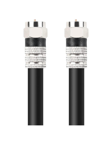 Cable Coaxial Digital Postta 1.83m Cuádruple Apantallado Negro