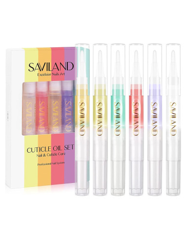 Bolígrafo de Aceite para Cutículas SAVILAND 6PCS 2.36ml