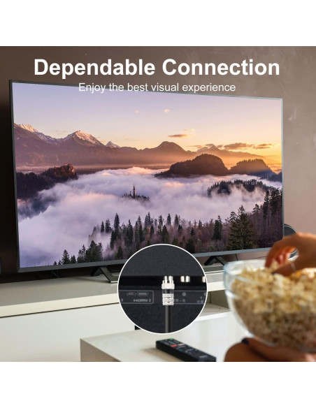 Cable Coaxial Digital Postta 1.83m Cuádruple Apantallado Negro