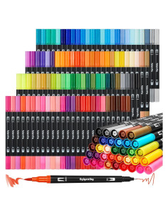 Marcadores de Doble Punta Eglyenlky - 100 Colores Acuarela