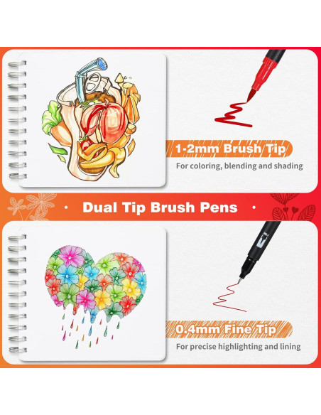 Marcadores de Doble Punta Eglyenlky - 100 Colores Acuarela