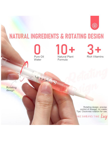 Bolígrafo de Aceite para Cutículas SAVILAND 6PCS 2.36ml