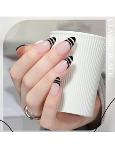 Esmalte de Uñas en Gel Negro GAOY 8ml con Pincel de Precisión 2