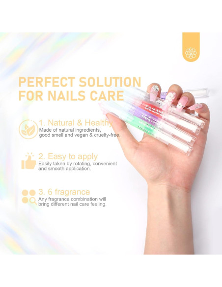 Bolígrafo de Aceite para Cutículas SAVILAND 6PCS 2.36ml