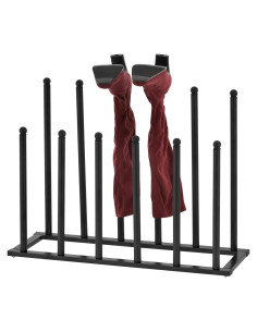 Estante de Botas MyGift de Metal Negro para 6 Pares