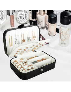 Caja de Joyería de Viaje Hatori Negra, Organizador Compacto 2