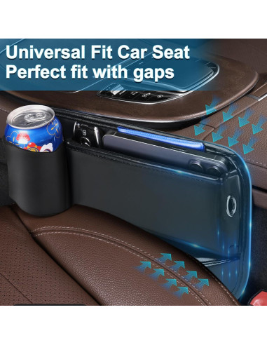 Organizador de Espacio entre Asientos Metmaly - Ajuste Universal, Negro