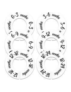 Divisores de Armario para Bebés Pro Goleem 6 PCS Organizador Blanco