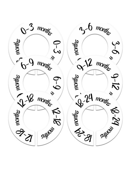 Divisores de Armario para Bebés Pro Goleem 6 PCS Organizador Blanco