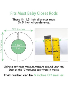 Divisores de Armario para Bebés Pro Goleem 6 PCS Organizador Blanco 2