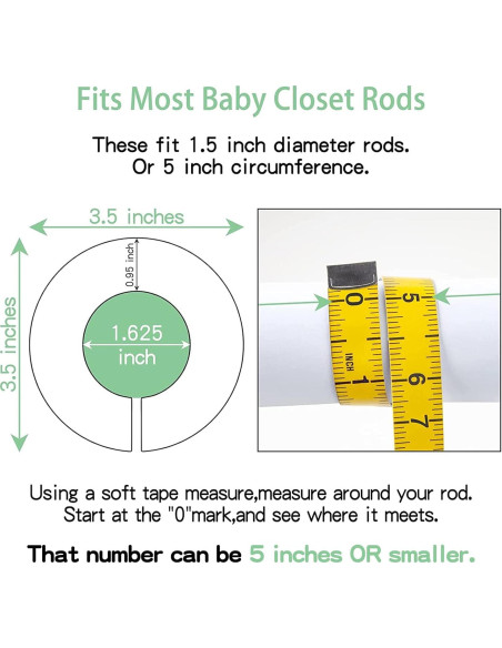 Divisores de Armario para Bebés Pro Goleem 6 PCS Organizador Blanco