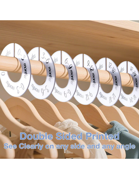 Divisores de Armario para Bebés Pro Goleem 6 PCS Organizador Blanco