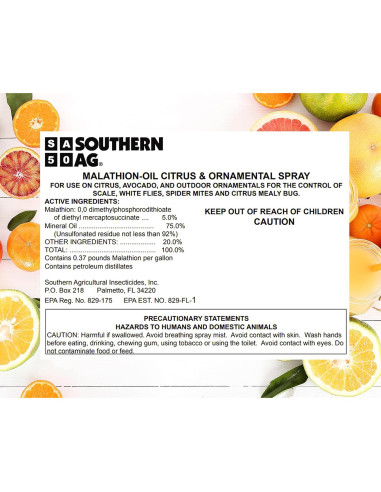 Insecticida Malathion-Oil Southern Ag 473ml para Cítricos