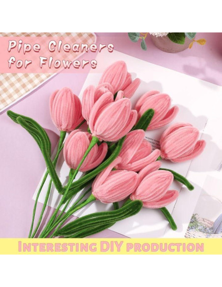 Kit de Manualidades con Limpiapipas UzecPk 130 Piezas Rosa y Verde Kit de Manualidades con Limpiapipas UzecPk 130 Piezas Rosa y Verde