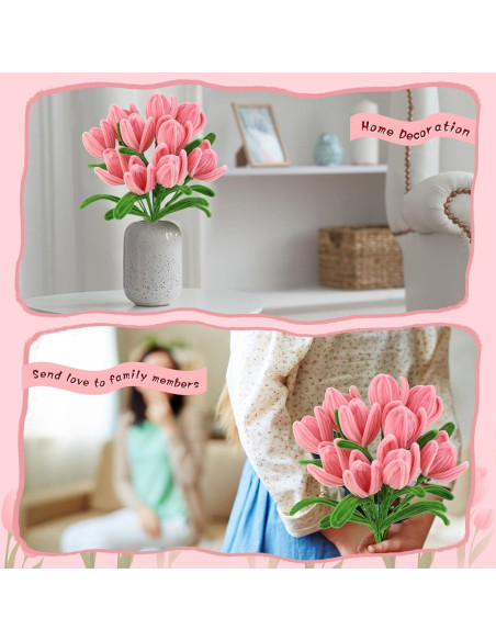 Kit de Manualidades con Limpiapipas UzecPk 130 Piezas Rosa y Verde Kit de Manualidades con Limpiapipas UzecPk 130 Piezas Rosa y Verde