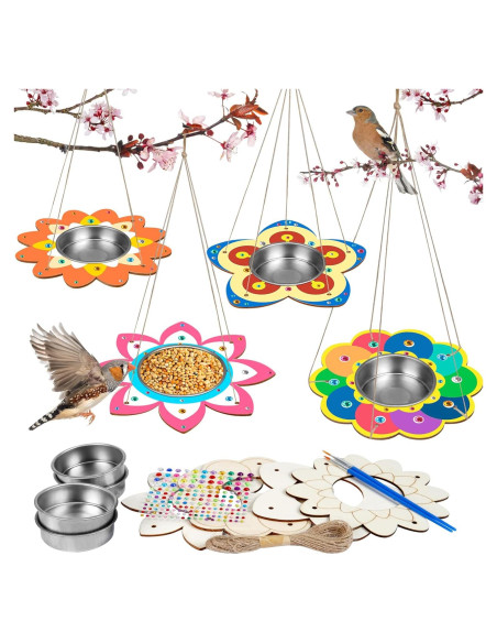 Kit de Alimentadores de Aves Fennoral para Niños - 4 Piezas DIY
