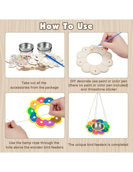 Kit de Alimentadores de Aves Fennoral para Niños - 4 Piezas DIY